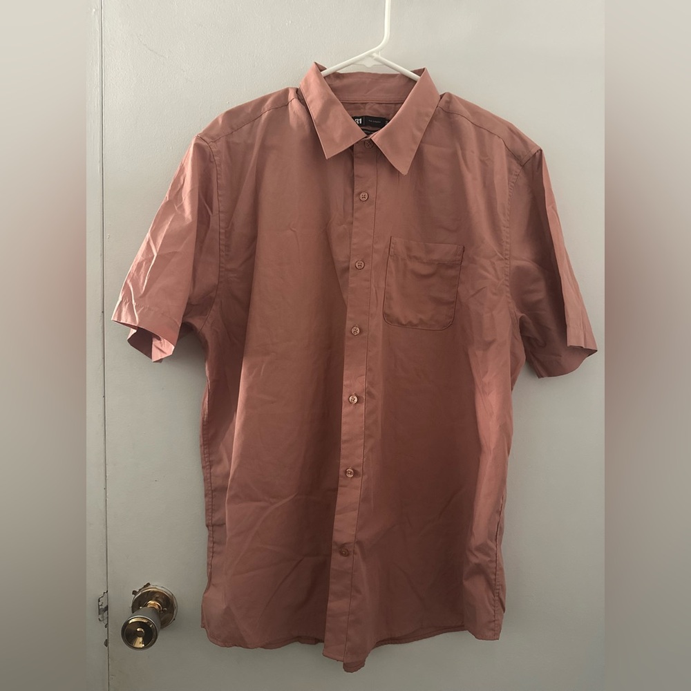Simons Men's Dusty Rose Short Sleeve Shirt